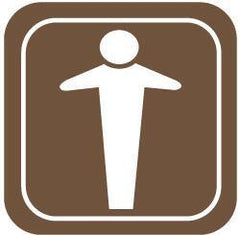 NMC - 3.5" Wide x 3.5" High, Acrylic Sign - White on Brown, Wall Mount - Eagle Tool & Supply