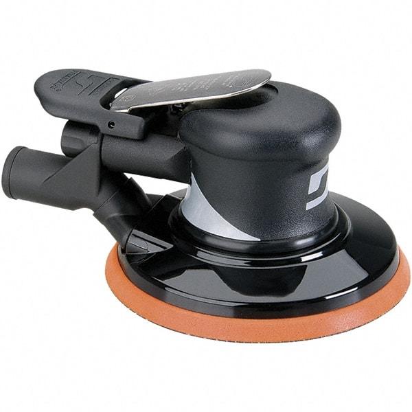 Dynabrade - 12,000 OPM, 18 CFM Air Consumption, Palm Air Orbital Sander - Round Pad, 1/4 NPT Inlet - Eagle Tool & Supply