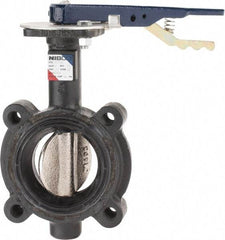 NIBCO - 3" Pipe, Lug Butterfly Valve - Lever Handle, Ductile Iron Body, Buna-N Seat, 250 WOG, Ductile Iron Disc, Stainless Steel Stem - Eagle Tool & Supply