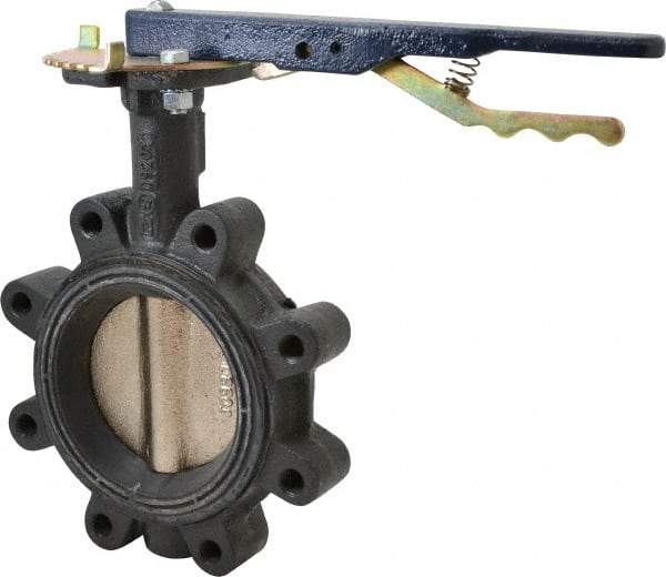 NIBCO - 4" Pipe, Lug Butterfly Valve - Lever Handle, Ductile Iron Body, Buna-N Seat, 250 WOG, Ductile Iron Disc, Stainless Steel Stem - Eagle Tool & Supply