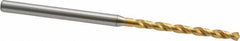 OSG - #44 130° Vanadium High Speed Steel Jobber Drill - TiN Finish, Right Hand Cut, Spiral Flute, Straight Shank, 59mm OAL, Standard Point - Eagle Tool & Supply