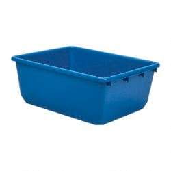 Quantum Storage - 100 Lb Load Capacity Blue Polypropylene Tote Container - Nesting, 24-1/2" Long x 19" Wide x 9-1/2" High - Eagle Tool & Supply