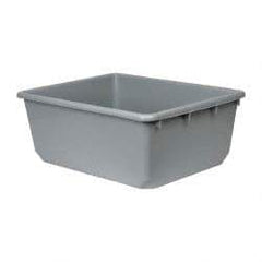 Quantum Storage - 100 Lb Load Capacity Gray Polypropylene Tote Container - Nesting, 24-1/2" Long x 19" Wide x 9-1/2" High - Eagle Tool & Supply