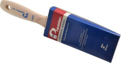 Premier Paint Roller - 2" Flat Synthetic Varnish Brush - 2-3/4" Bristle Length, 7" Wood Handle - Eagle Tool & Supply