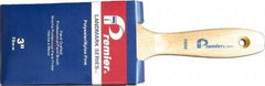 Premier Paint Roller - 3" Flat Synthetic Varnish Brush - 3-1/4" Bristle Length, 7-1/2" Wood Handle - Eagle Tool & Supply