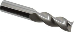 SGS - 5/8", 1-5/8" LOC, 5/8" Shank Diam, 3-3/4" OAL, 3 Flute, Solid Carbide Square End Mill - Single End, Uncoated, Spiral Flute, 38° Helix, Right Hand Cut, Right Hand Flute, Series 43 - Eagle Tool & Supply