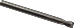 SGS - 1/2", 5/8" LOC, 1/2" Shank Diam, 6" OAL, 2 Flute, Solid Carbide Square End Mill - Single End, Uncoated, Spiral Flute, 35° Helix, Centercutting, Right Hand Cut, Right Hand Flute, Series 47E - Eagle Tool & Supply