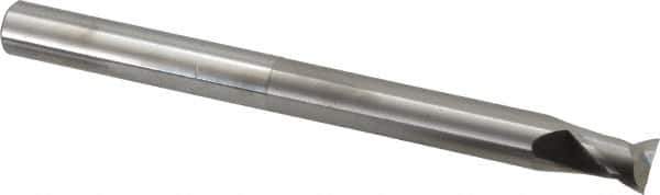 SGS - 1/2", 5/8" LOC, 1/2" Shank Diam, 6" OAL, 2 Flute, Solid Carbide Square End Mill - Single End, Uncoated, Spiral Flute, 35° Helix, Centercutting, Right Hand Cut, Right Hand Flute, Series 47E - Eagle Tool & Supply