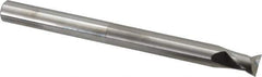 SGS - 1/2", 5/8" LOC, 1/2" Shank Diam, 6" OAL, 2 Flute, Solid Carbide Square End Mill - Single End, Uncoated, Spiral Flute, 35° Helix, Centercutting, Right Hand Cut, Right Hand Flute, Series 47E - Eagle Tool & Supply