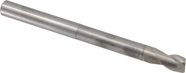 SGS - 1/2", 5/8" LOC, 1/2" Shank Diam, 6" OAL, 2 Flute, Solid Carbide Square End Mill - Single End, TiB2 Finish, Spiral Flute, 35° Helix, Centercutting, Right Hand Cut, Right Hand Flute, Series 47E - Eagle Tool & Supply