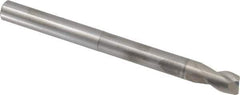 SGS - 1/2", 5/8" LOC, 1/2" Shank Diam, 6" OAL, 2 Flute, Solid Carbide Square End Mill - Single End, TiB2 Finish, Spiral Flute, 35° Helix, Centercutting, Right Hand Cut, Right Hand Flute, Series 47E - Eagle Tool & Supply