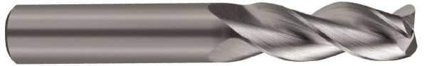 SGS - 1/2", 3 Flute, Single End, Solid Carbide, 0.03" Corner Radius End Mill - 3-1/4" OAL, 38° Helix, Right Hand Flute, 1-1/4" LOC, Right Hand Cut - Eagle Tool & Supply