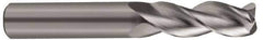 SGS - 5/8", 3 Flute, Single End, Solid Carbide, 0.03" Corner Radius End Mill - 3-3/4" OAL, 38° Helix, Right Hand Flute, 1-5/8" LOC, Right Hand Cut - Eagle Tool & Supply