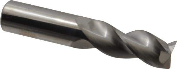 SGS - 3/4", 3 Flute, Single End, Solid Carbide, 0.03" Corner Radius End Mill - 4" OAL, 38° Helix, Right Hand Flute, 1-5/8" LOC, Right Hand Cut - Eagle Tool & Supply