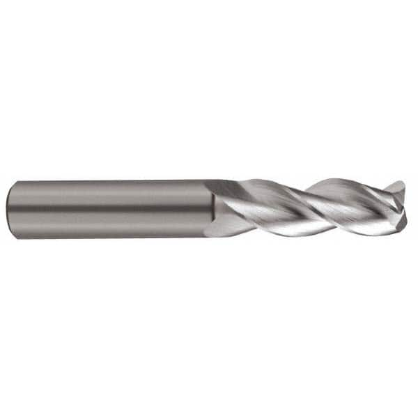 Corner Radius End Mill: 3/4″ Dia, 1-5/8″ LOC, 0.12″ Radius, 3 Flutes, Solid Carbide 4″ OAL, 3/4″ Shank Dia, 38 ° Helix, TiB2 Coated, Corner Radius End, Series 43CR