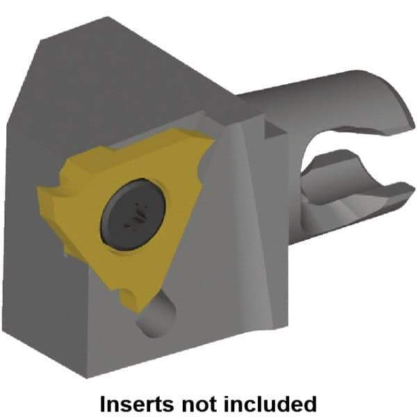 Kennametal - Insert Style T20G1603R200, T20G32R079, 20mm Head Length, Right Hand Cut, External Modular Threading Cutting Unit Head - System Size KM12, 8mm Center to Cutting Edge, Series On-Edge - Eagle Tool & Supply