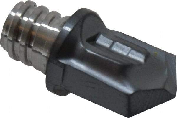 Iscar - MM HCD Grade IC908 Carbide Chamfer Milling Tip Insert - TiAlN Finish, 2 Flutes, 0.394" Cutting Diam, 3/8" Depth of Cut, 1/2" Extension - Eagle Tool & Supply