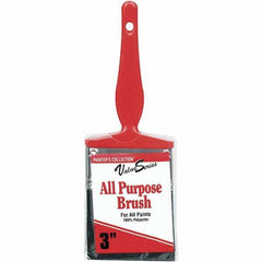Rubberset - 3" Flat Synthetic Trim Brush - Plastic Thin Kaiser Handle - Eagle Tool & Supply
