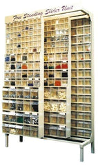 Quantum Storage - 3,000 Lb Capacity, 16" Deep x 48" Wide x 67" High, Steel Pick Rack - 80 White Polystyrene Bins - Eagle Tool & Supply