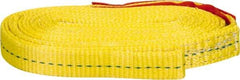 Lift-All - 8' Long x 1" Wide, 3,200 Lb Vertical Capacity, 1 Ply, Polyester Web Sling - 2,500 Lb Choker Capacity, Yellow - Eagle Tool & Supply