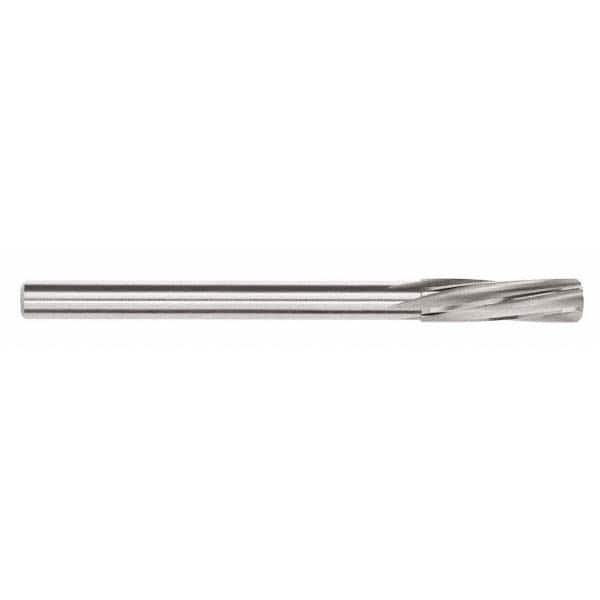 Chucking Reamer: 0.3346″ Dia, 4-5/8″ OAL, 1-19/64″ Flute Length, Straight Shank, Solid Carbide 6 Flute, RH