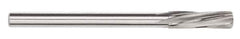 Magafor - 4.31mm Solid Carbide 6 Flute Chucking Reamer - Spiral Flute, 0.177" Straight Shank, 53/64" Flute Length, 3-5/32" OAL - Eagle Tool & Supply