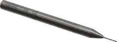 Magafor - 0.381mm Solid Carbide 4 Flute Chucking Reamer - Spiral Flute, 0.118" Straight Shank, 1/16" Flute Length, 1-17/32" OAL - Eagle Tool & Supply