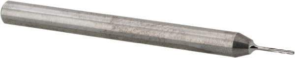 Magafor - 0.4496mm Solid Carbide 4 Flute Chucking Reamer - Spiral Flute, 0.118" Straight Shank, 5/64" Flute Length, 1-17/32" OAL - Eagle Tool & Supply