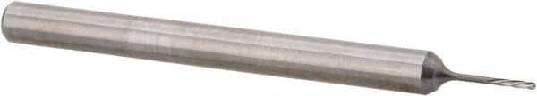 Magafor - 0.5004mm Solid Carbide 4 Flute Chucking Reamer - Spiral Flute, 0.118" Straight Shank, 3/32" Flute Length, 1-17/32" OAL - Eagle Tool & Supply