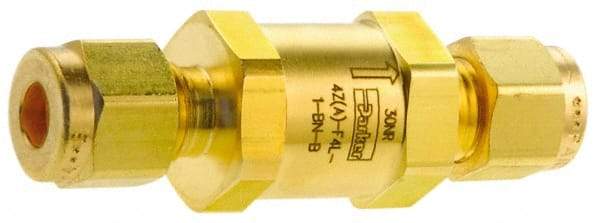 Parker - 3,000 Max psi, 1/8" Pipe, Brass Instrumentation Filter - Micro Rating 1, Viton Seal - Eagle Tool & Supply