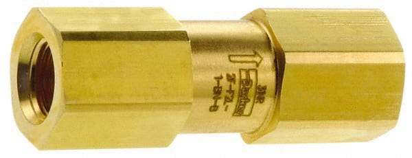 Parker - 3,000 Max psi, 3/8" Pipe, FNPT x FNPT End Connections, Brass Instrumentation Filter - Micro Rating 1, Viton Seal - Eagle Tool & Supply