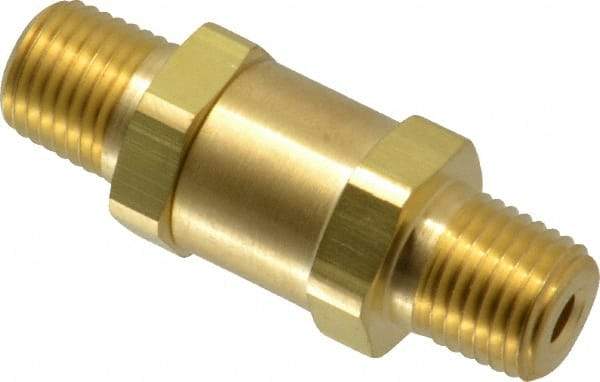 Parker - 3,000 Max psi, 1/4" Pipe, MNPT x MNPT End Connections, Brass Instrumentation Filter - Micro Rating 1, Viton Seal - Eagle Tool & Supply