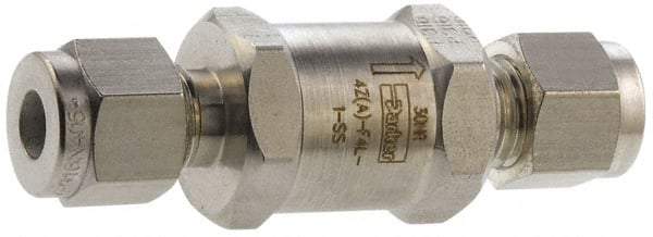 Parker - 6,000 Max psi, 3/8" Pipe, Stainless Steel Instrumentation Filter - Micro Rating 1, 316 Grade, Viton Seal - Eagle Tool & Supply