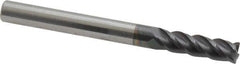 Accupro - 3/16", 4 Flute, Single End, Solid Carbide, 0.015" Corner Radius End Mill - 2" OAL, 40° Helix, Right Hand Flute, 5/8" LOC, Right Hand Cut - Eagle Tool & Supply