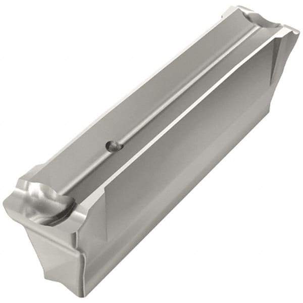 Iscar - DGN6008 IC908 Grade, 0.2362" Cutting Width, Carbide Cutoff Insert - Neutral Lead Angle, 0.0315" Cnr Rad, TiAlN Coated, Double End - Eagle Tool & Supply