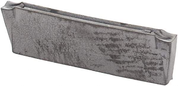 Iscar - DGR1402 IC908 Grade, 0.0551" Cutting Width, Carbide Cutoff Insert - 8° Right Hand Lead Angle, 0.0063" Cnr Rad, TiAlN Coated, Double End - Eagle Tool & Supply