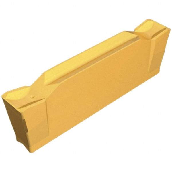 Iscar - DGN4003 IC1028 Grade, 0.1575" Cutting Width, Carbide Cutoff Insert - Neutral Lead Angle, 0.0118" Cnr Rad, TiAlN/TiN Coated, Double End - Eagle Tool & Supply