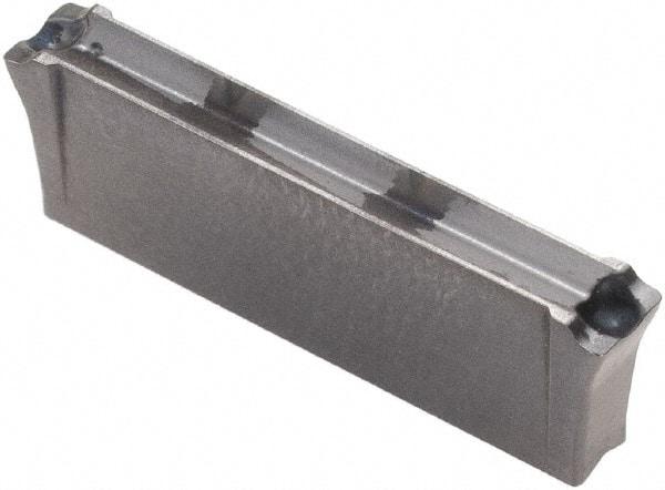 Iscar - DGN3003 IC908 Grade, 0.1181" Cutting Width, Carbide Cutoff Insert - Neutral Lead Angle, 0.0098" Cnr Rad, TiAlN Coated, Double End - Eagle Tool & Supply