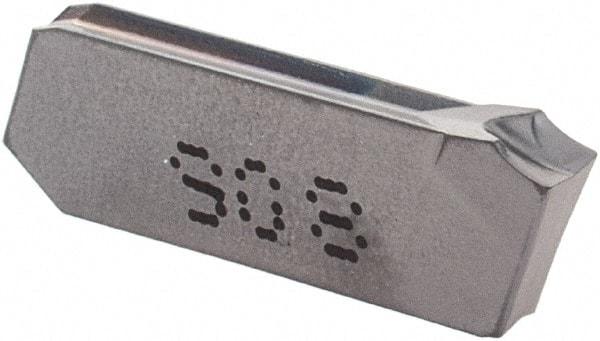 Iscar - 22GIM Grade IC908, 2.2mm Cutting Width Carbide Grooving Insert - Neutral, 0.17mm Corner Radius, TiAlN Finish - Eagle Tool & Supply