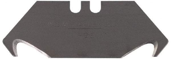 Stanley - 100 Piece Carbon Steel Hook Blade - 2-1/16" OAL, 0.024" Blade Thickness - Eagle Tool & Supply