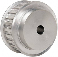 Power Drive - 24 Tooth, 1/2" Inside x 2.835" Outside Diam, Hub & Flange Timing Belt Pulley - 1" Belt Width, 2.865" Pitch Diam, 1-1/4" Face Width, Aluminum - Eagle Tool & Supply