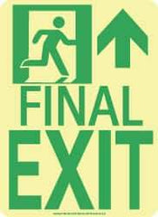 NMC - Final Exit, Polyester Exit Sign - 8" Wide x 11" High, Glow-in-the-Dark - Eagle Tool & Supply