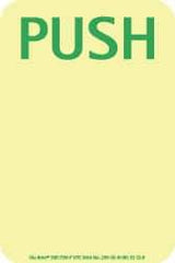 NMC - Push, Polyester Exit Sign - 4" Wide x 6" High, Glow-in-the-Dark - Eagle Tool & Supply