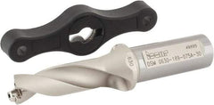 Iscar - 0.63 to 0.665" Diam, 3xD, 1.89" Max Depth, 3/4" Shank Diam, 4.57" OAL, Replaceable Tip Drill - IDK, IDM, IDN, IDP Insert, 16 Seat Size, DSM Toolholder, Series ChamDrillJet - Eagle Tool & Supply
