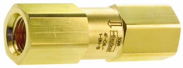 Parker - 3/4" Brass Check Valve - Inline, FNPT x FNPT, 3,000 WOG - Eagle Tool & Supply