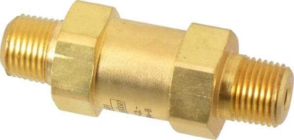 Parker - 1/8" Brass Check Valve - Inline, MNPT x MNPT, 3,000 WOG - Eagle Tool & Supply