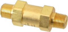 Parker - 1/8" Brass Check Valve - Inline, MNPT x MNPT, 3,000 WOG - Eagle Tool & Supply