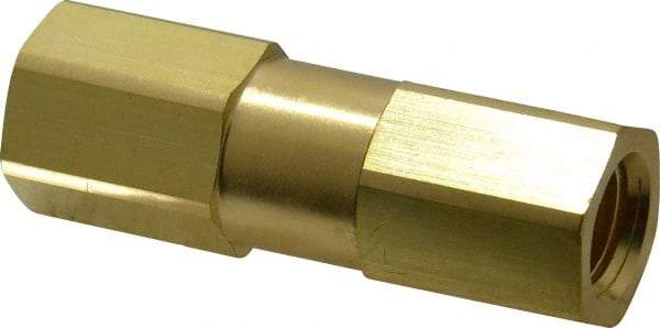Parker - 1/4" Brass Check Valve - Inline, FNPT x FNPT, 3,000 WOG - Eagle Tool & Supply