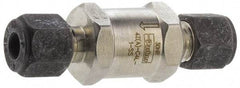 Parker - 1/8" Stainless Steel Check Valve - Inline, Comp x Comp, 6,000 WOG - Eagle Tool & Supply