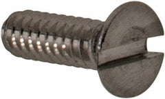 Value Collection - M1.6x0.35 Metric Coarse, 5mm OAL Slotted Drive Machine Screw - Flat Head, Grade 18-8 & A2 Stainless Steel, Uncoated, Without Washer - Eagle Tool & Supply